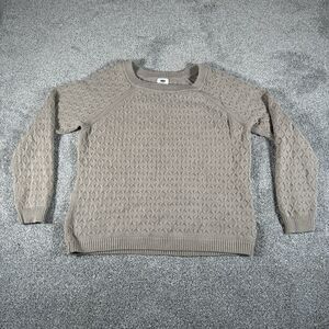 Old Navy Sweater Womens Size XL Grandpa Cozy Y2K Academia Cabincore Cable Knit